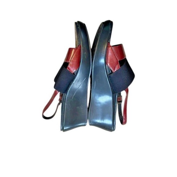 Dansko Diandra Wedge Sandal Red Black Slingback Women's Size 40 - 9.5-10 Comfort - Picture 3 of 10